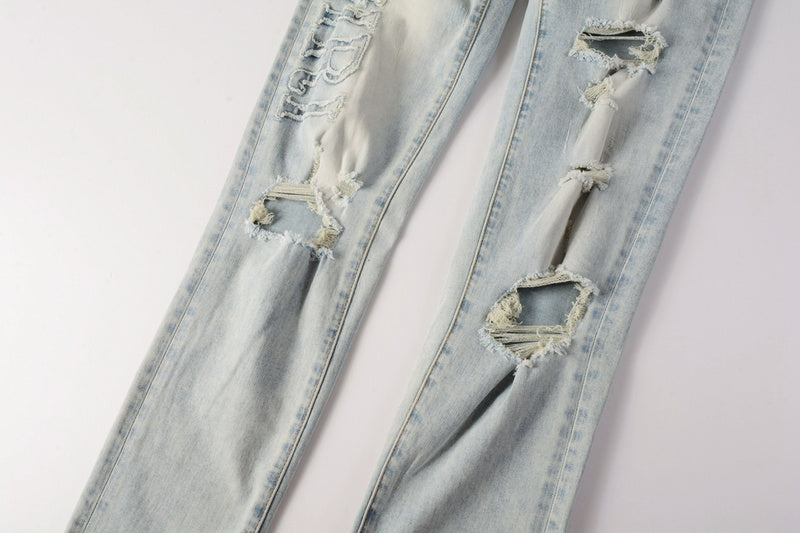 AMIRI Slim Fit Distressed Jeans – Full Length Denim
