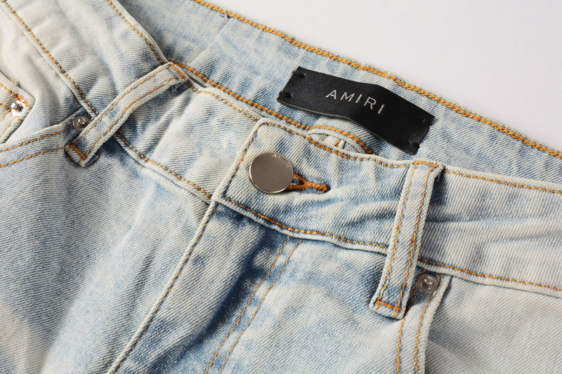 AMIRI Slim Fit Distressed Jeans – Full Length Denim