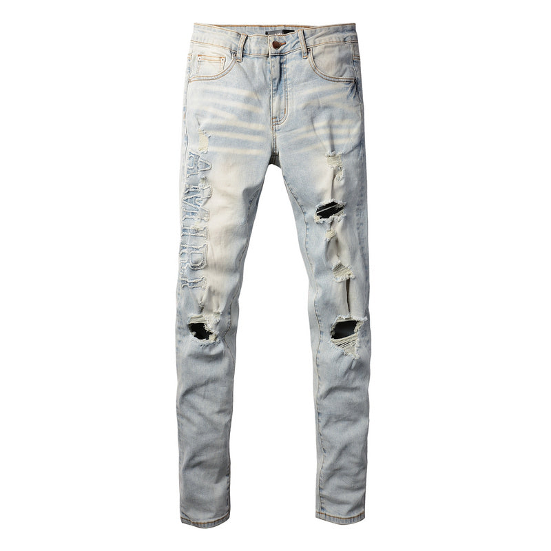 AMIRI Slim Fit Distressed Jeans – Full Length Denim