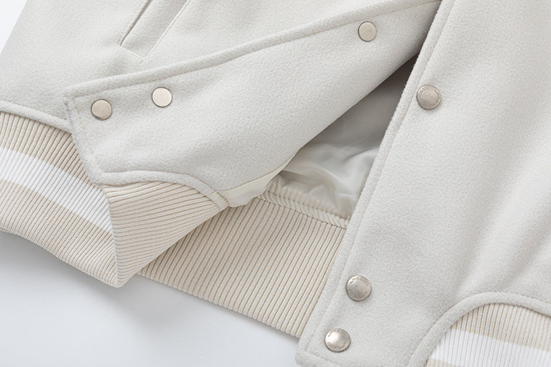 OFF WHITE WO Varsity Bomber Jacket – Loose Fit Streetwear