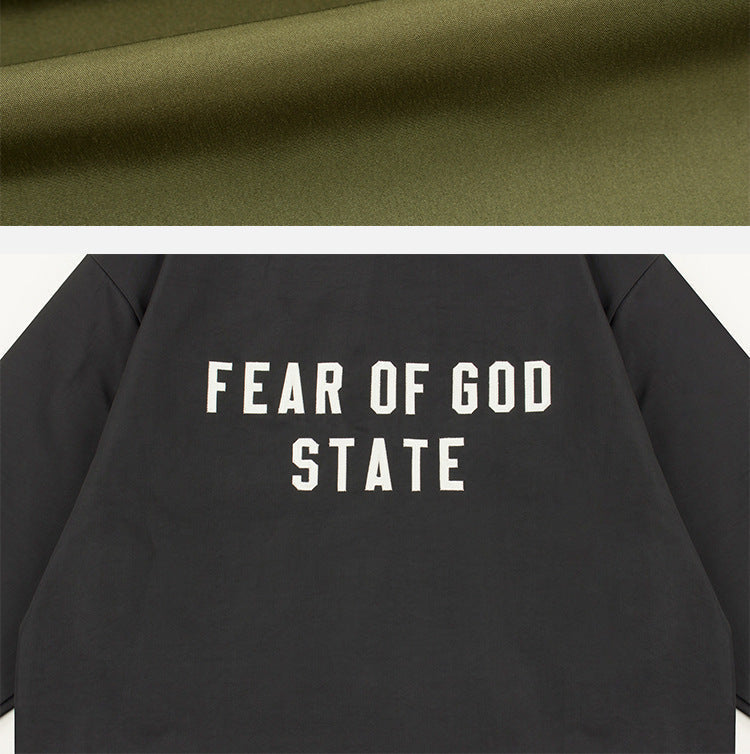 Fear Of God STATE Textured Nylon Hooded Jacket – Black