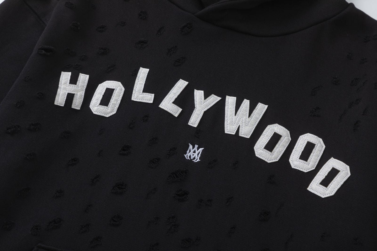 AMIRI Hollywood Cotton-Blend Jersey Hoodie