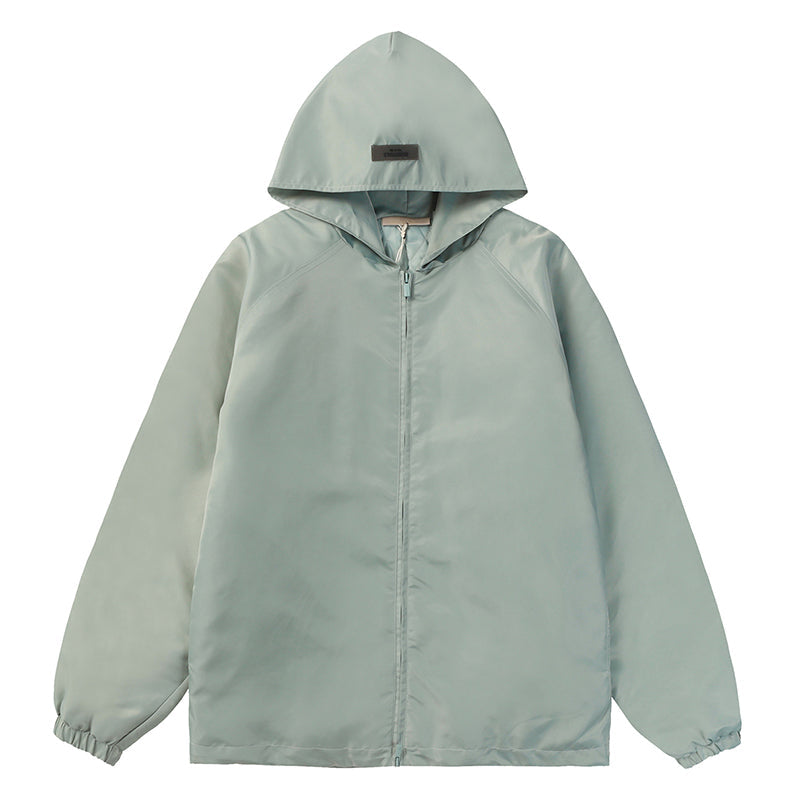Fear Of God Essentials Padded Hooded Jacket – Light Blue / Grey
