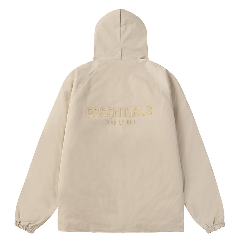 Fear Of God Essentials Padded Hooded Jacket – Black / Beige