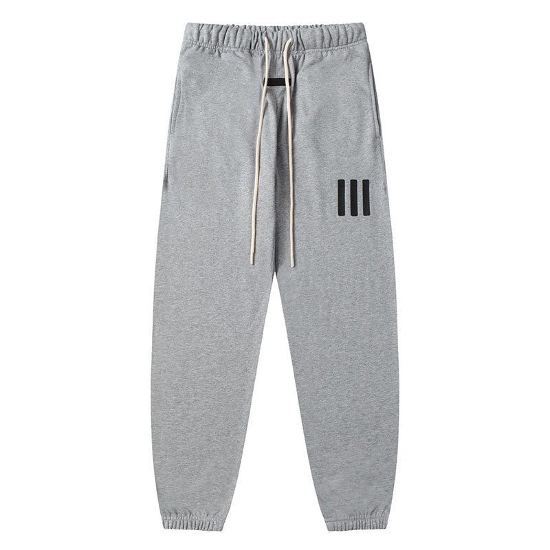 Fear Of God Essentials III Triple Bar Logo Sweatpants – Grey / White Grey