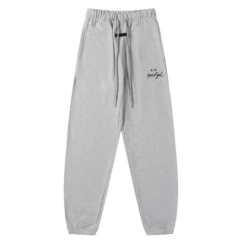 Fear Of God × Nike Air Fear Of God Script Logo Sweatpants – Black / Grey