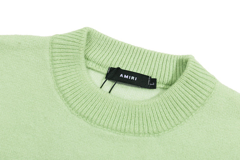 AMIRI PREEMO Logo Knitted Sweater – Black & Brown