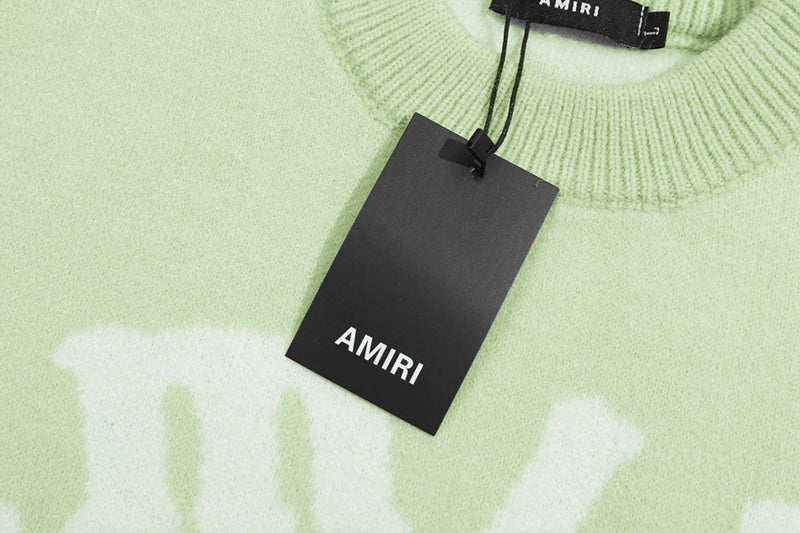 AMIRI PREEMO Logo Knitted Sweater – Black & Brown