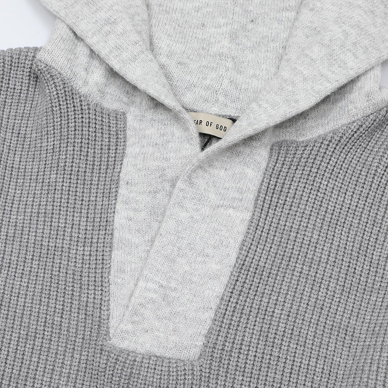 Fear Of God Knitted Sweater Hoodie – Grey / Apricot