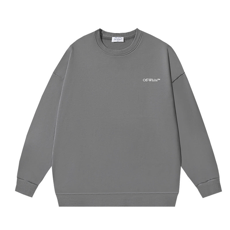 Off-White Logo Cotton Crewneck Sweatshirt