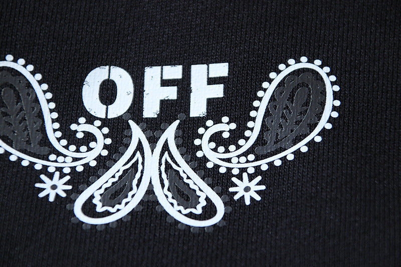 Off-White Logo Cotton Crewneck Sweatshirt — Black