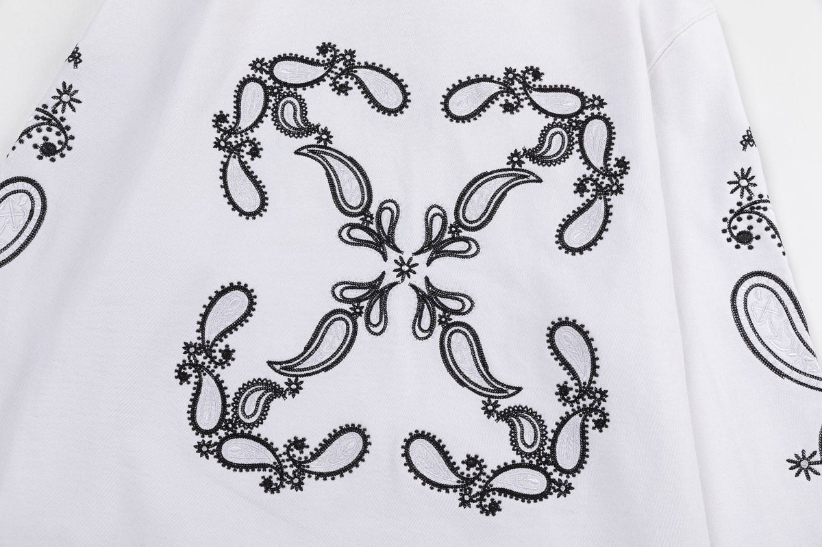 Off-White Logo Drawstring Hoodie — 100% Cotton Fleece