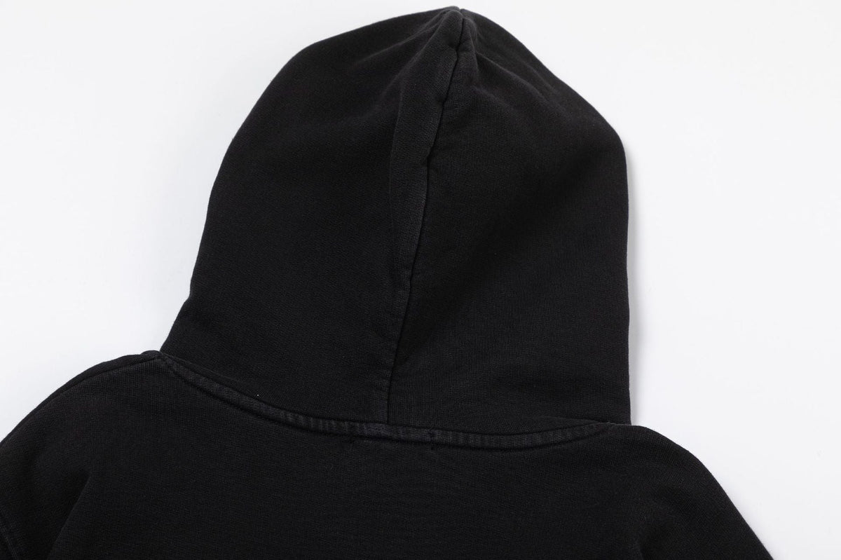 Off-White Logo Drawstring Hoodie — Black