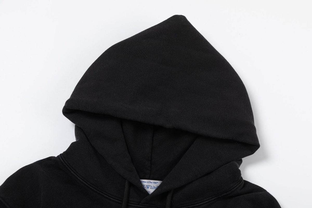 OFF-WHITE Logo Drawstring Hoodie (Black)