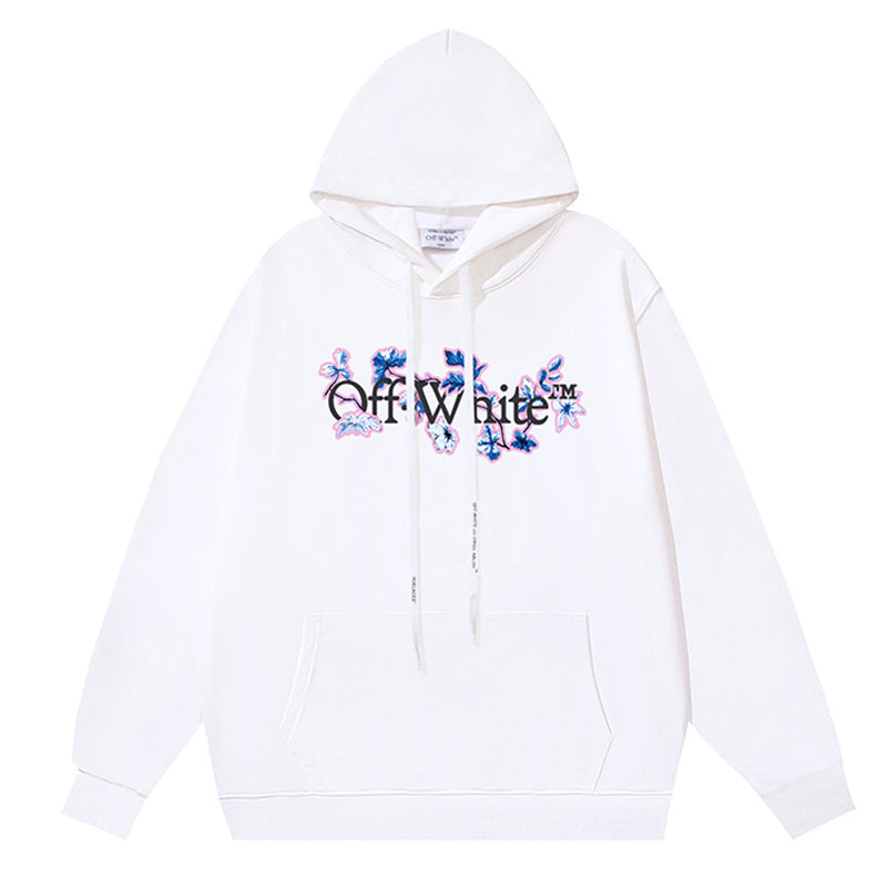 OFF-WHITE Floral Logo Print Hoodie