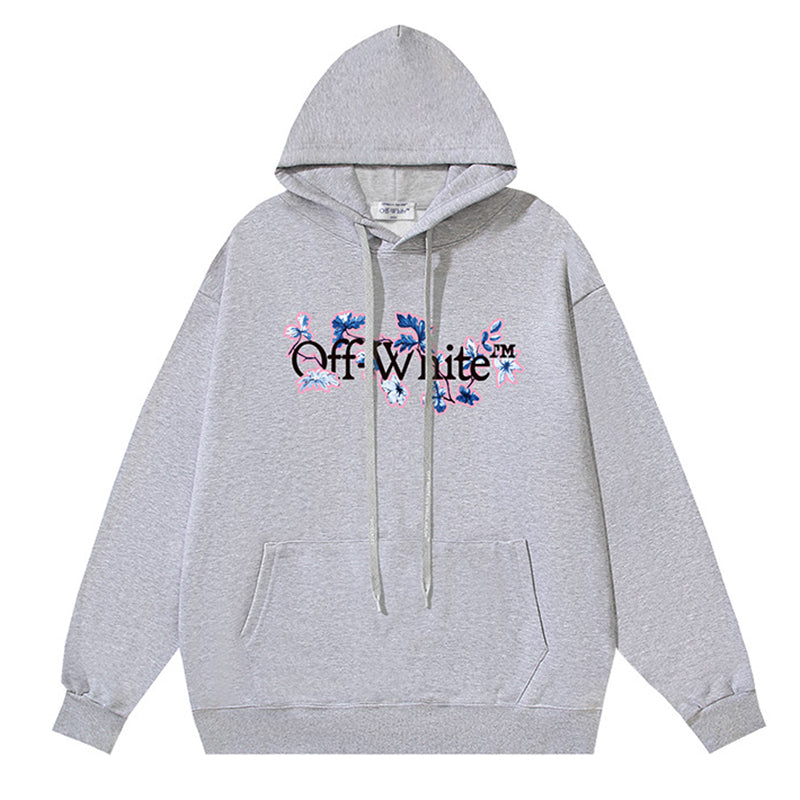 OFF-WHITE Floral Logo Print Hoodie