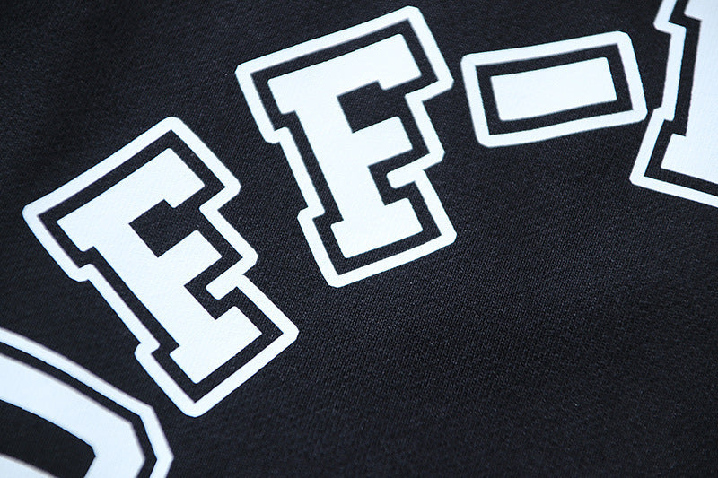 Off-White Logo Drawstring Hoodie — White / Black