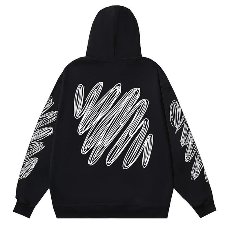 OFF-WHITE Spiral Scribble Graphic Hoodie