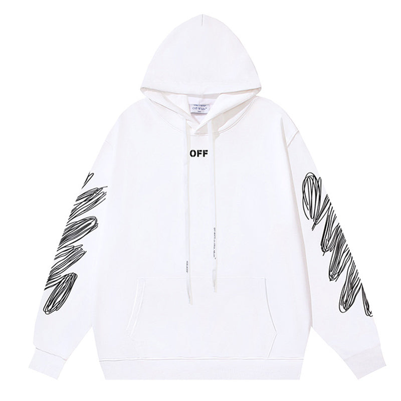OFF-WHITE Spiral Scribble Graphic Hoodie