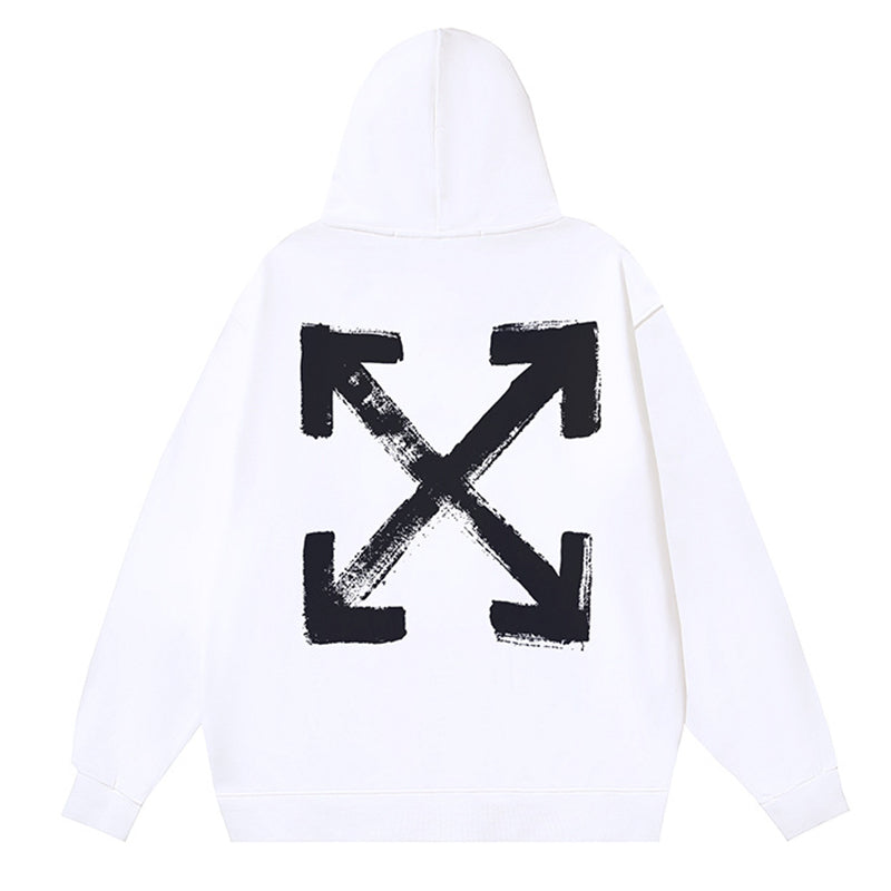 Off-White Brushstroke Arrow Hoodie – Classic Logo Back Print