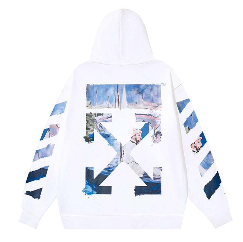 Off-White Monet Impressionism Arrow Hoodie – Painting Print