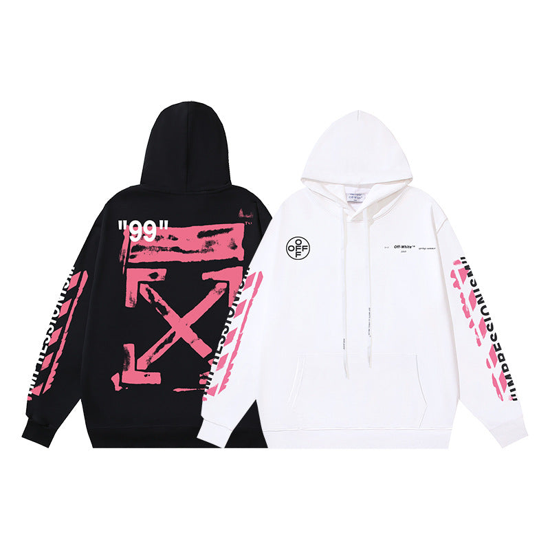 Off-White "99" Impressionism Arrow Hoodie – Pink Brushstroke
