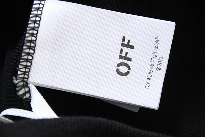 Off-White Moon Arrow Skate Short Hoodie — Black