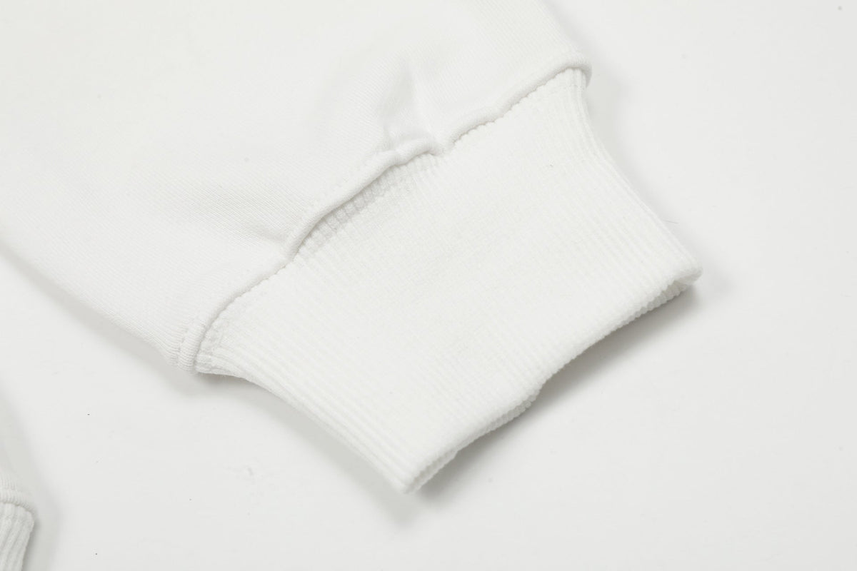 Off-White Men's Scratch Arrow Popover Hoodie — White / Black