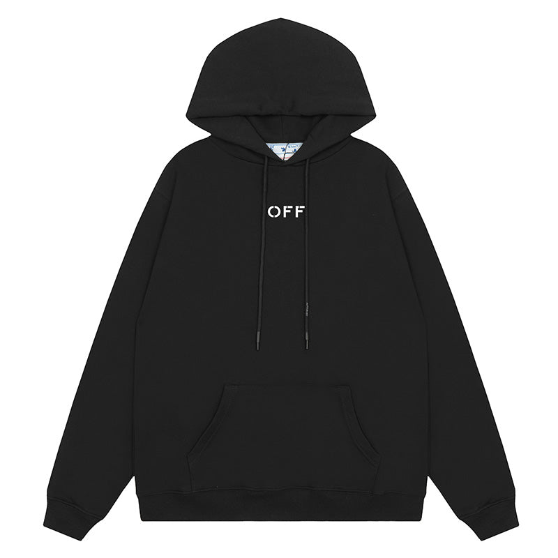 Off-White Stencil Hoodie — White / Black