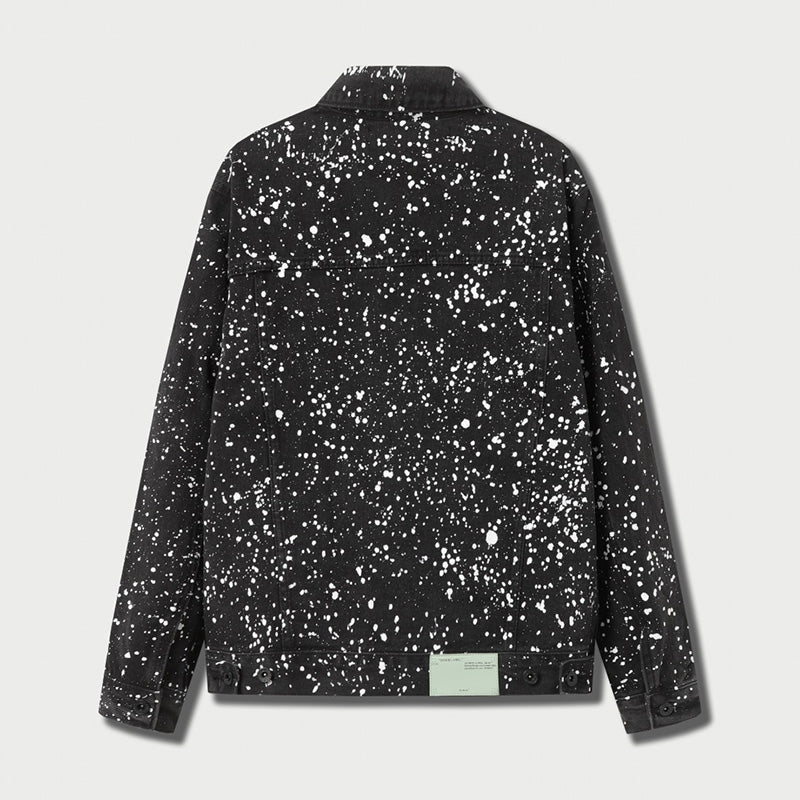 OFF WHITE Paint Skate Denim Jacket – Blue & Black