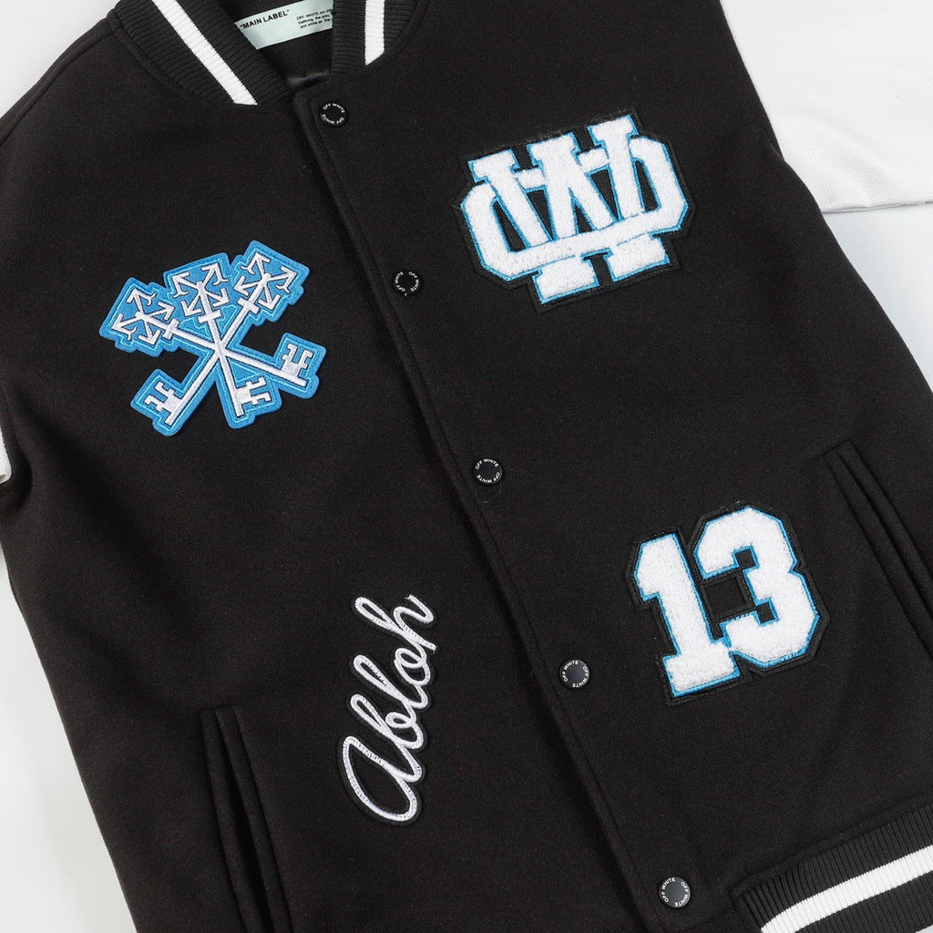 OFF-WHITE Keys Multi-Patch Varsity Baseball Jacket