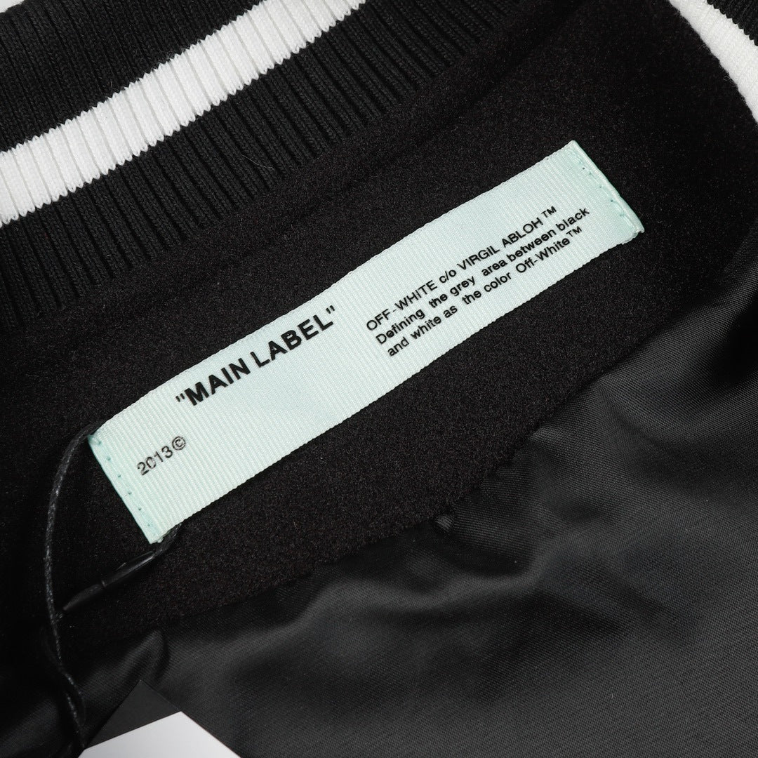 OFF-WHITE Keys Multi-Patch Varsity Baseball Jacket