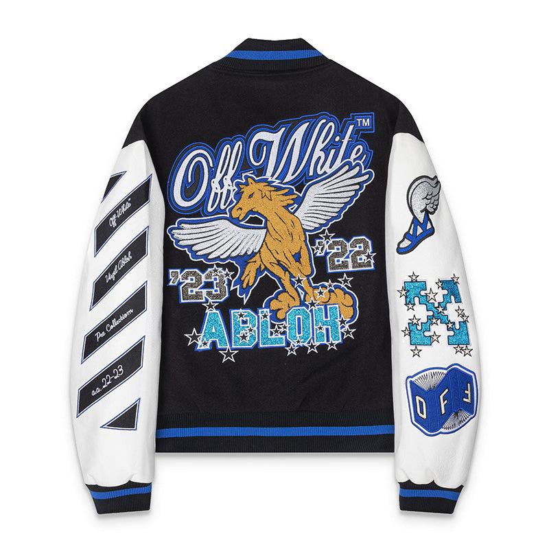 OFF-WHITE 22/23 Multi-Patch Varsity Baseball Jacket