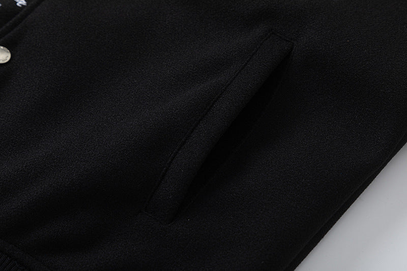 OFF WHITE Multicolour Wool Patchwork Bomber Jacket – Black