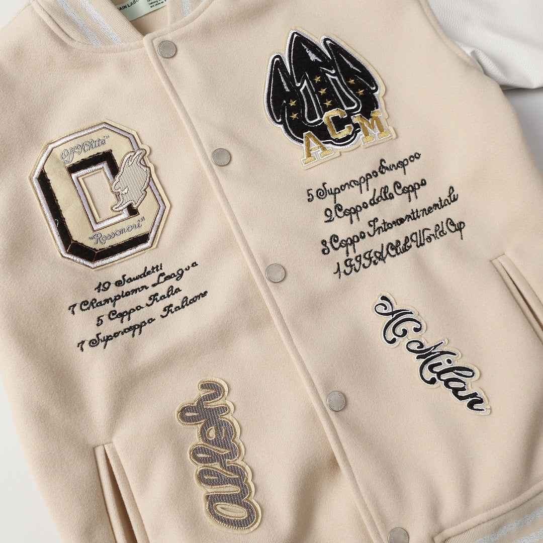 OFF WHITE Baseball Jacket – Apricot