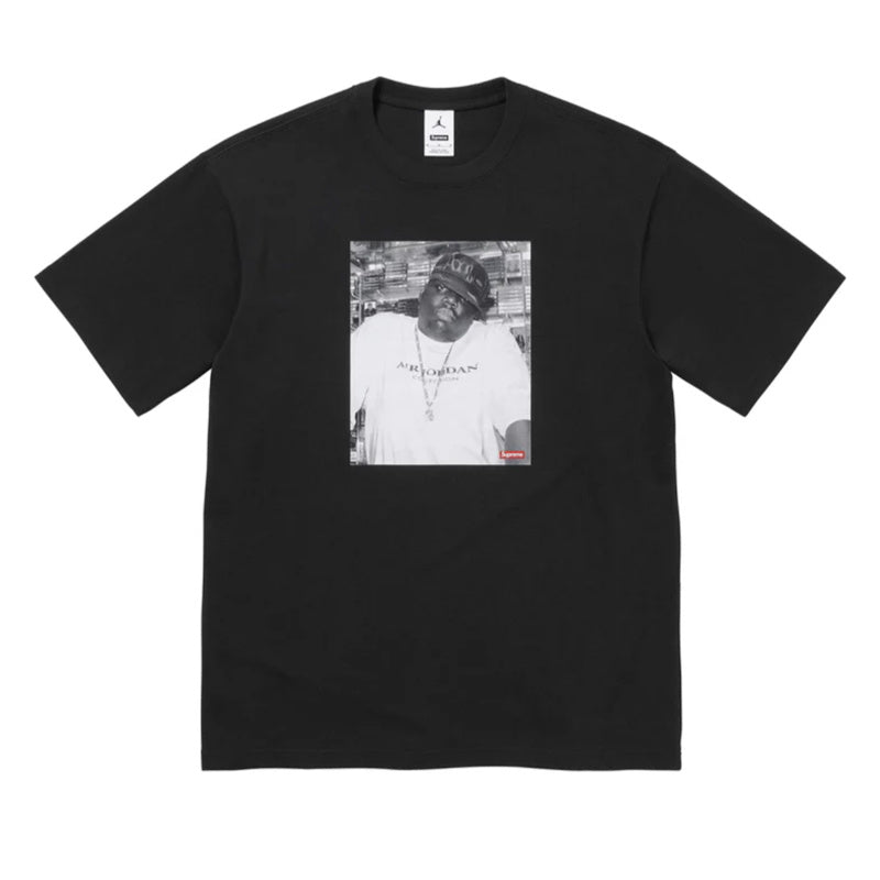 Supreme x Jordan Biggie Tee — Black / White