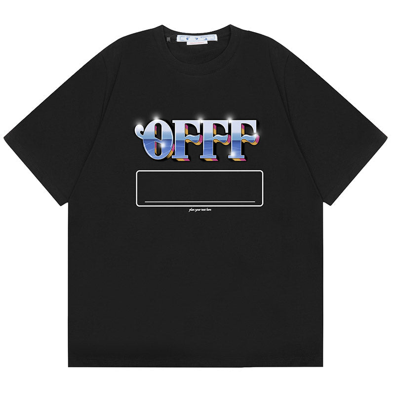 Off-White Alphabet Arrow Pattern T-Shirt (Black/White)