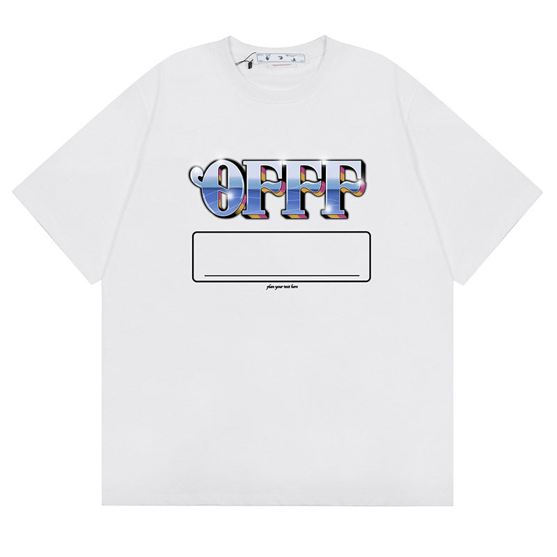 Off-White Alphabet Arrow Pattern T-Shirt (Black/White)