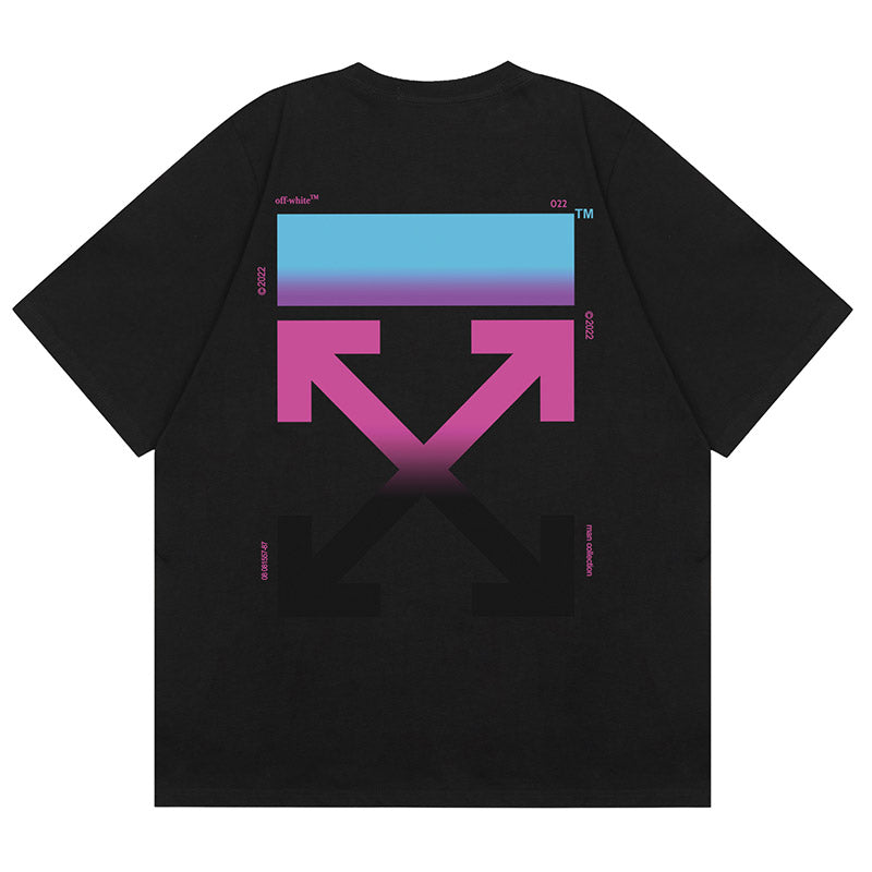 Off-White Gradient Arrow Pattern T-Shirt — White / Black