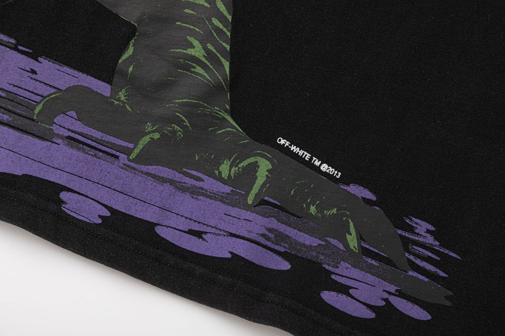 Off-White Animal Printed Crewneck T-Shirt — Black