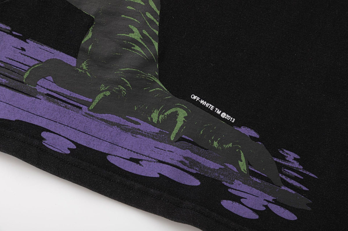 Off-White Animal Printed Crewneck T-Shirt — Black