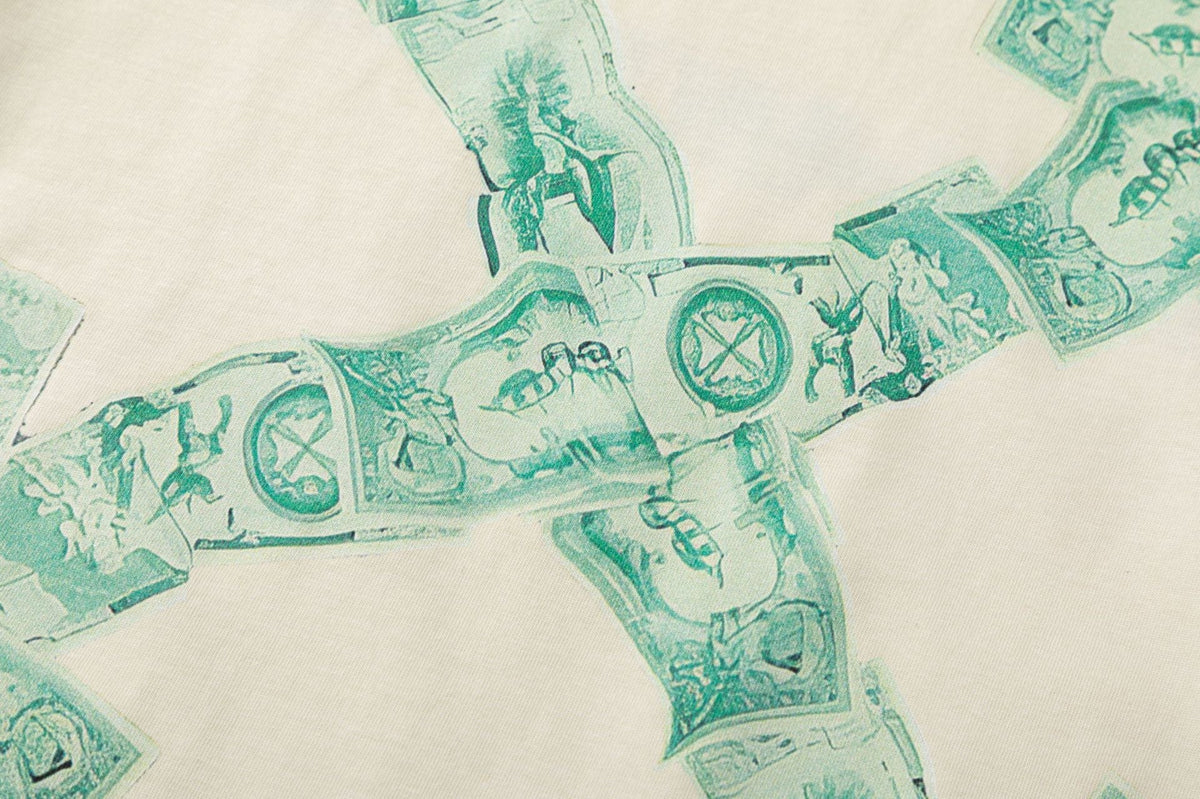 Off-White Cash Arrow T-Shirt — Apricot / Black / White