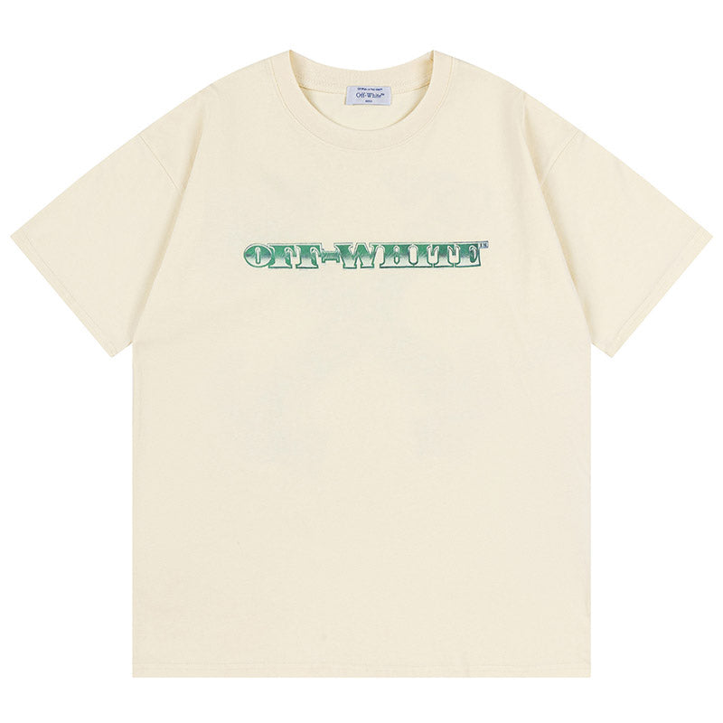 Off-White Cash Arrow T-Shirt — Apricot / Black / White