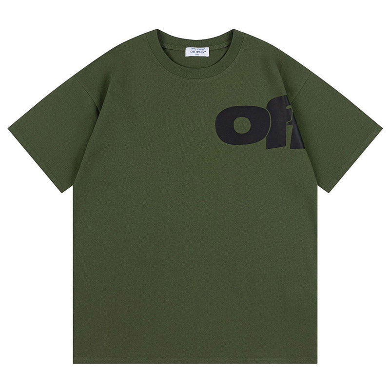 Off-White Shared Logo T-Shirt — Green / Black / White