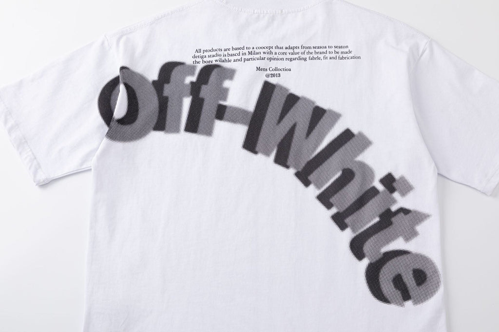 Off-White 3D Letter Pattern T-Shirt — Black / White