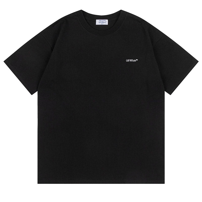 Off-White 3D Letter Pattern T-Shirt — Black / White