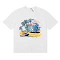 RHUDE Graphic-Print T-Shirt – White / Apricot / Black