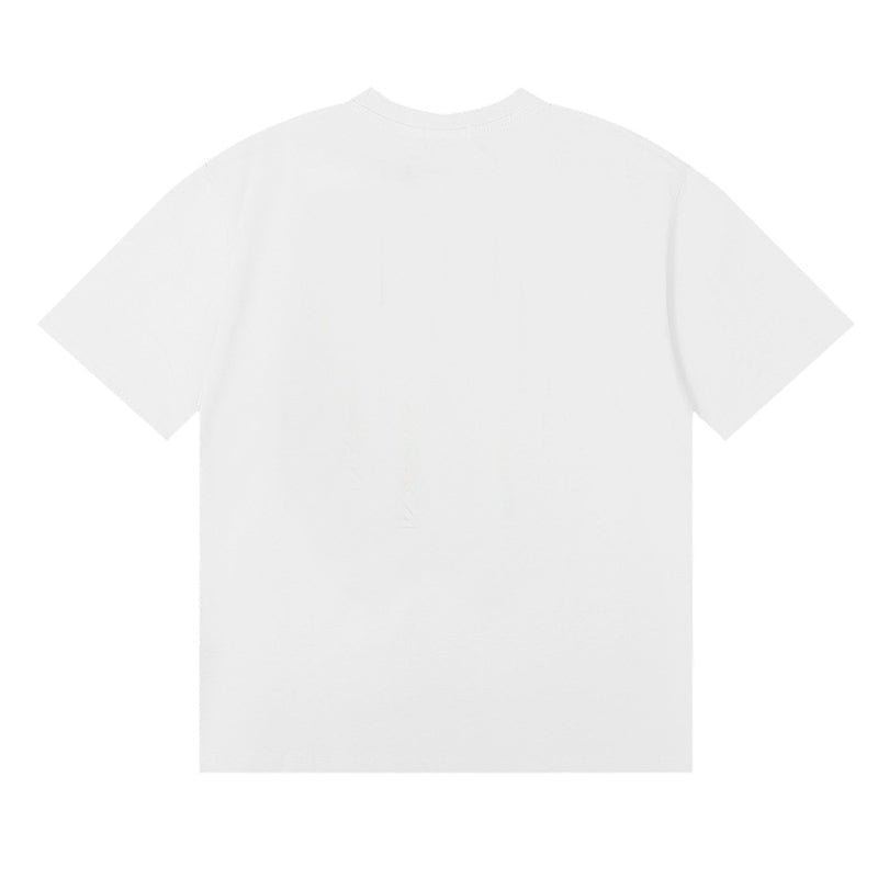 RHUDE Graphic-Print T-Shirt – White / Apricot / Black