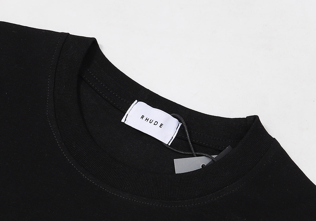 RHUDE Cotton Logo Caviar T-Shirt – Black / Apricot / White