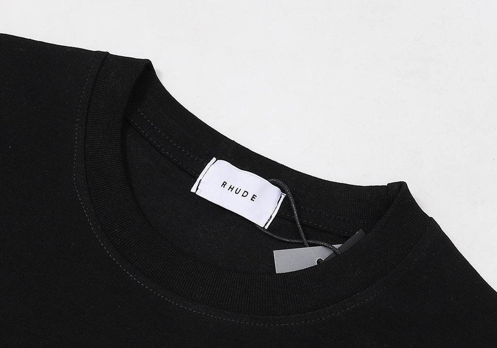 RHUDE Graphic-Print T-Shirt – White / Apricot / Black